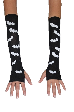 GUANTI DI HALLOWEEN STAMPA PIPISTRELLO